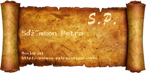 Sámson Petra névjegykártya